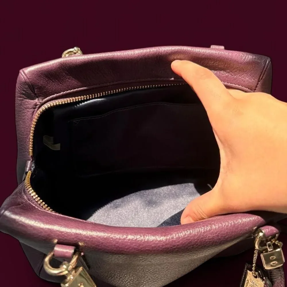 Coach Women's Purple and Burgundy Bag